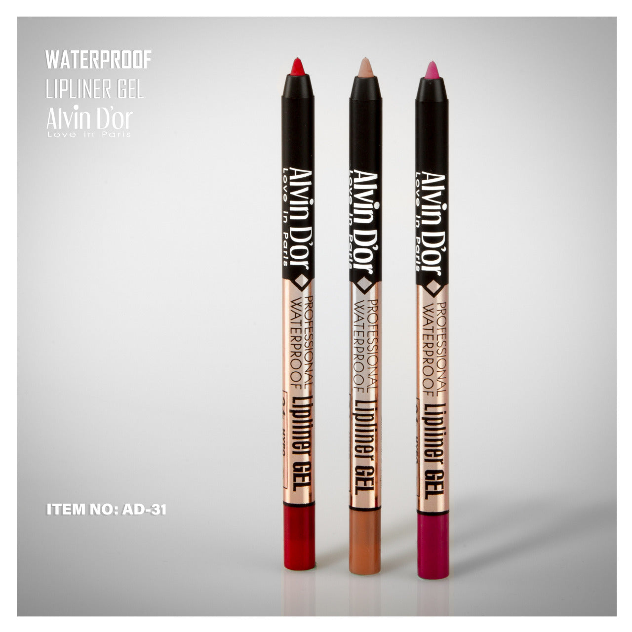Alvin D'Or Ad-31 Professional Waterproof Eyeliner & Lipliner Gel - Medaid