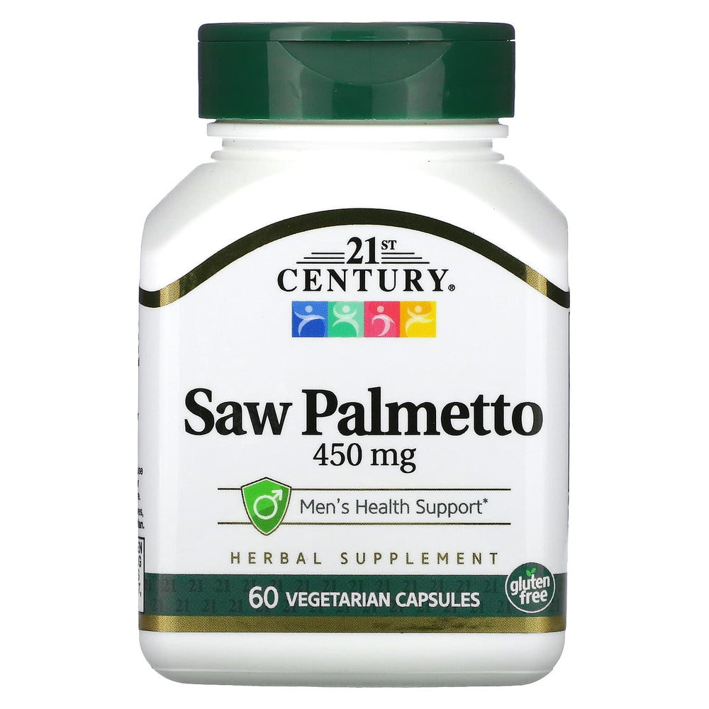21st Century, Saw Palmetto, 450 mg, 200 Vegetarian Capsules - Medaid