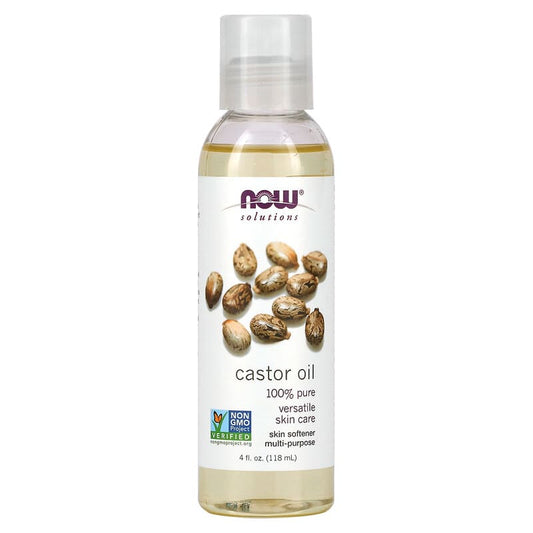 NOW Foods, Solutions, Castor Oil, 4 fl oz (118 ml) - Medaid International