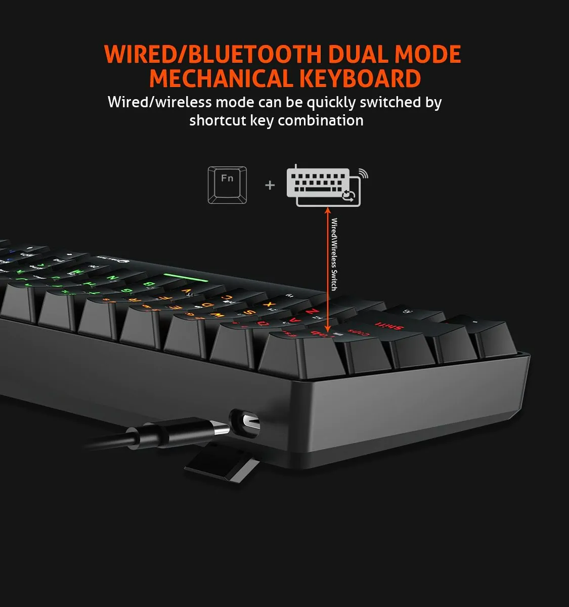 MEETION RGB Wired Mechanical Keyboard HESTIA - Black | MK005 - Medaid International
