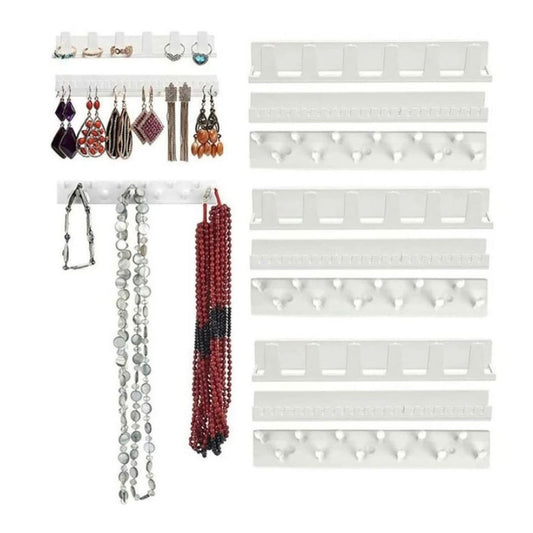 Wall Jewelry Orgainzer, 9 Pcs Adhesive Wall Mount Jewelry Hooks Set - Medaid International