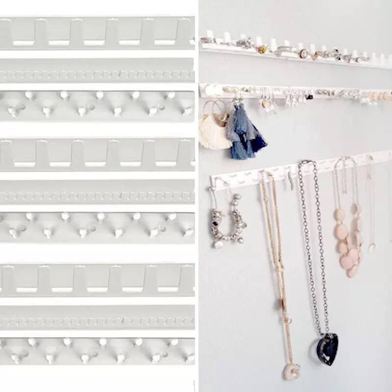 Wall Jewelry Orgainzer, 9 Pcs Adhesive Wall Mount Jewelry Hooks Set - Medaid International