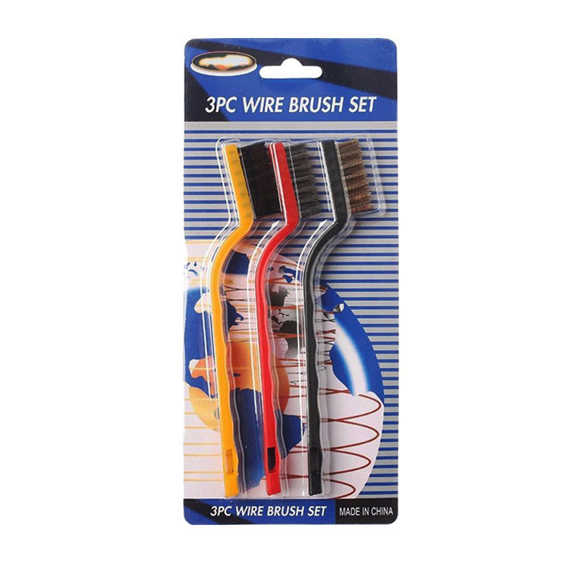 Gas Stove Cleaning Brushes (3 Pcs) , Nylon/Brass/Stainless Steel Wire Brushes for Cleaning - Medaid International