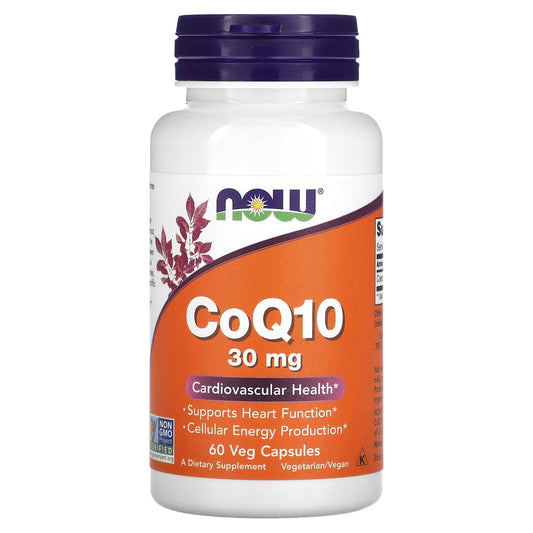 NOW Foods, CoQ10, 30 mg, 60 Veg Capsules - Medaid International