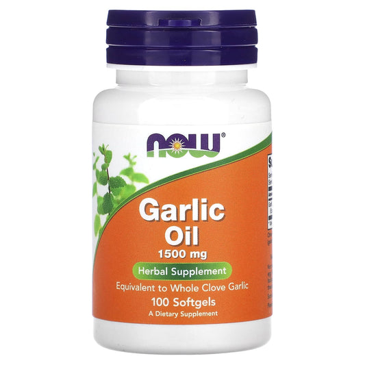 NOW Foods, Garlic Oil, 1,500 mg, 100 Softgels - Medaid International