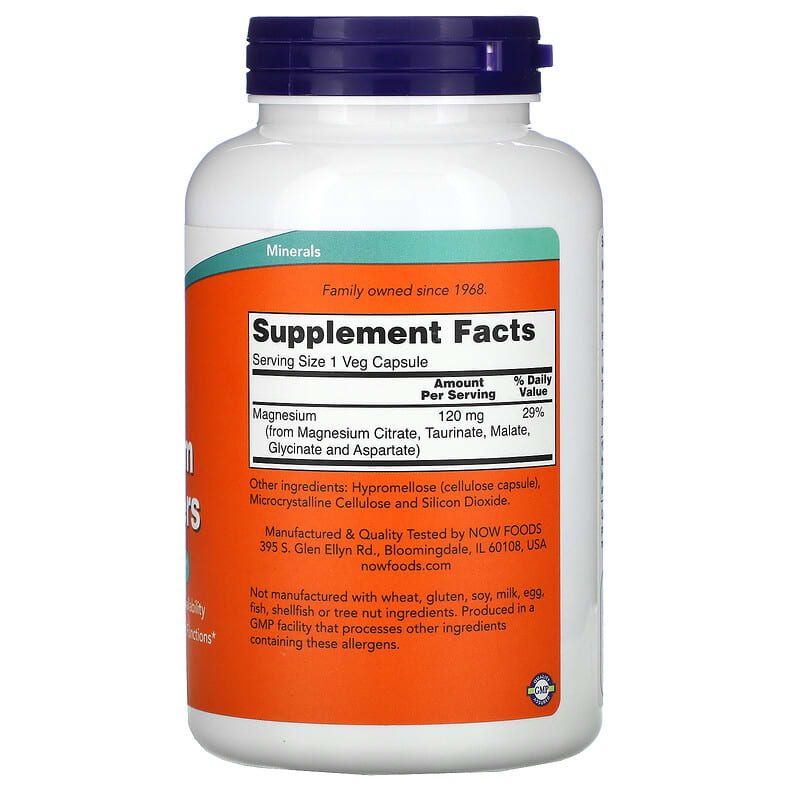 NOW Foods, Magnesium Transporters, 180 Veg Capsules - Medaid International