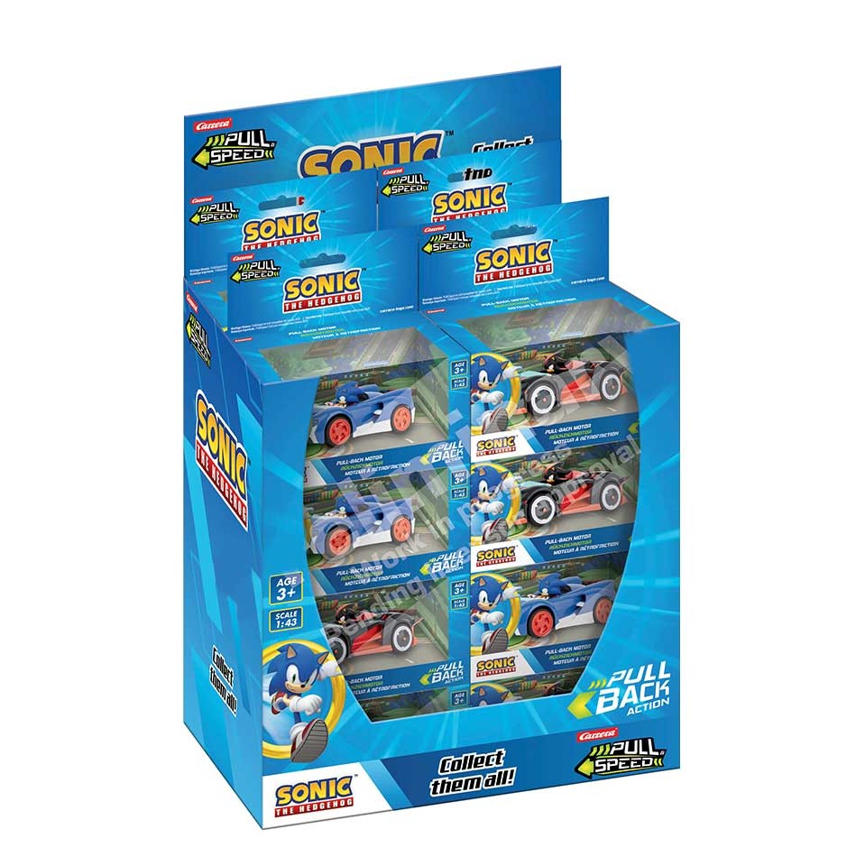 SONIC THE HEDGEHOG PULL N SPEED By Carrera (1 Random) - Medaid International