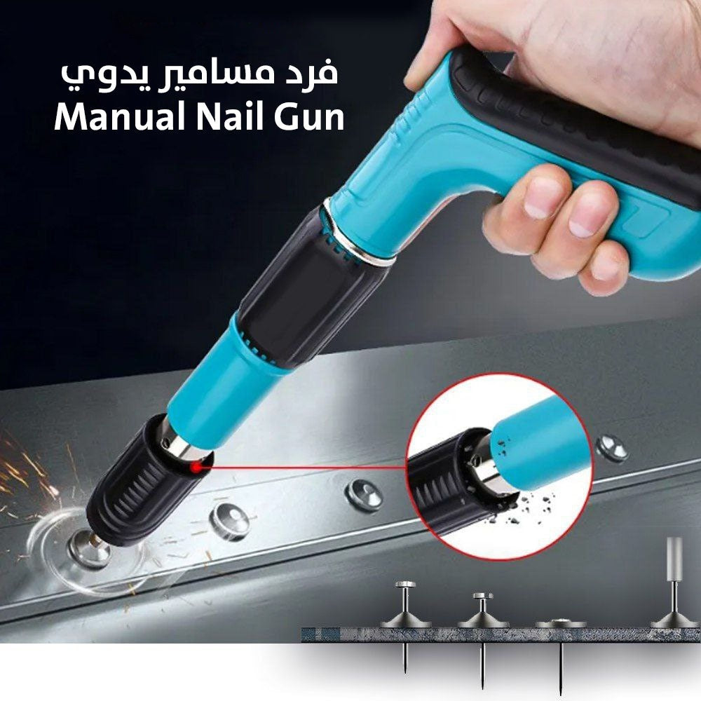 Nail Gun with Round Nail with Gloves Keys for Glasses Ear Plugs - Medaid International