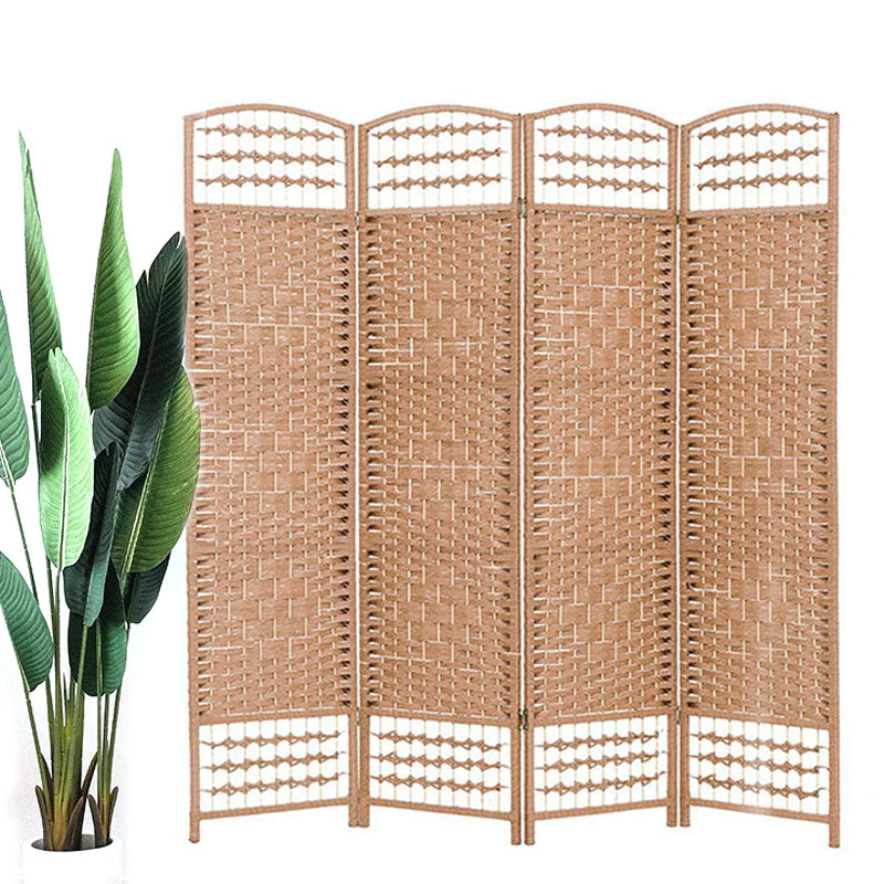 175 CM Indoor Wall Divider Bamboo Braided Room Divider Portable Partition Wood Screen Mesh Hand Woven 4 Panel Foldable Privacy Screen for Home Office - Medaid - Lebanon