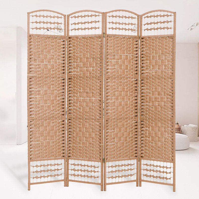 175 CM Indoor Wall Divider Bamboo Braided Room Divider Portable Partition Wood Screen Mesh Hand Woven 4 Panel Foldable Privacy Screen for Home Office - Medaid - Lebanon