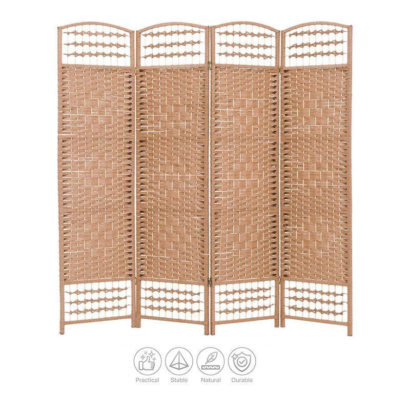 175 CM Indoor Wall Divider Bamboo Braided Room Divider Portable Partition Wood Screen Mesh Hand Woven 4 Panel Foldable Privacy Screen for Home Office - Medaid - Lebanon