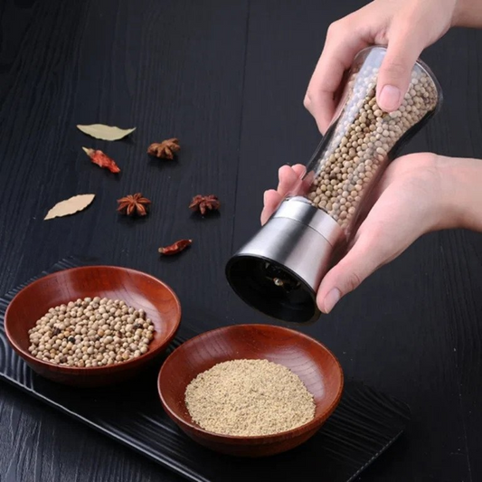 Glass Salt & Pepper Grinder |  مطحنة ملح وفلفل زجاجية - Medaid International