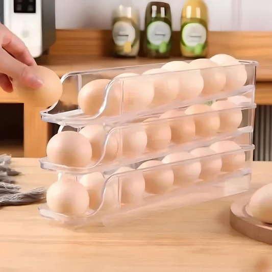 3 Pcs Rolling Egg Storage Tray | رف لتخزين البيض - Medaid International
