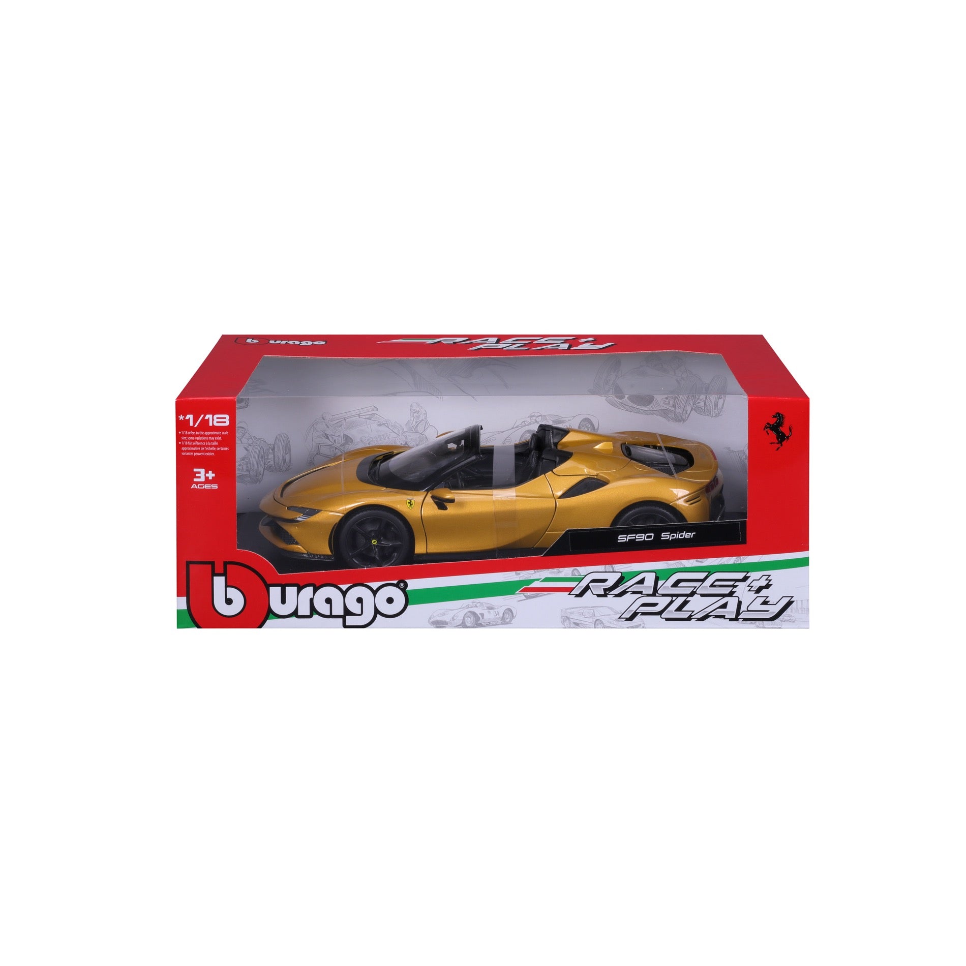 Ferrari  R & P - SF90  Spider - 1/18  Diecast Cars by Bburago - Medaid International