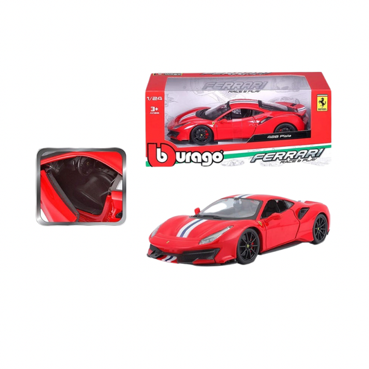 Ferrari 1/24 Ferrari R & P (W/O Stand) - 488 Pista Toys by Bburago - Medaid International