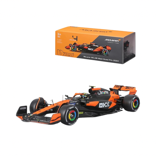 Mclaren 1:24 Formula (With Helmet & Plastic Stand) - Mclaren Team Mc Toys by Bburago - Medaid International