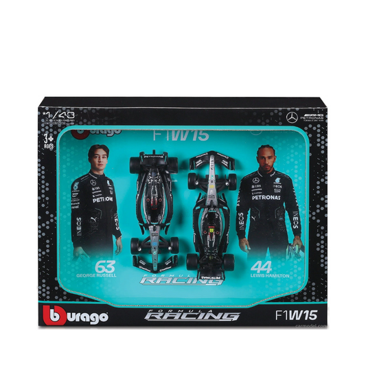 Mercedes 1:43 Formula (Without Helmet & Plastic Stand - Mercedes-Amg Toys by Bburago - Medaid International