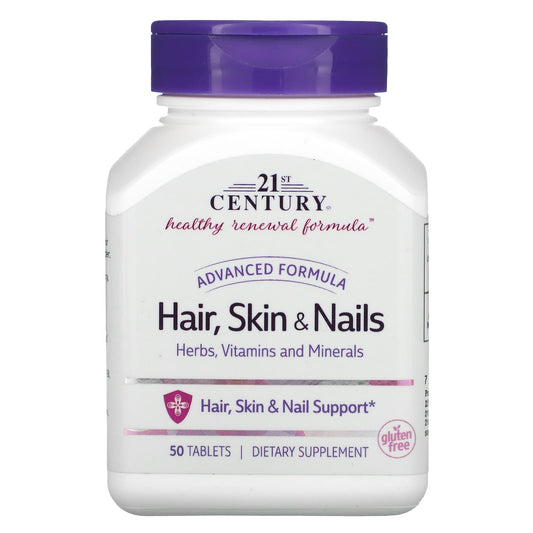 21st Century, Advanced Formula Hair, Skin & Nails, 50 Tablets - Medaid