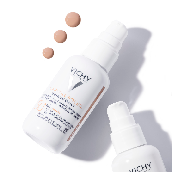 VICHY Capital Soleil UV Age Daily SPF50+ TINTED Facial Sunscreen - Medaid International