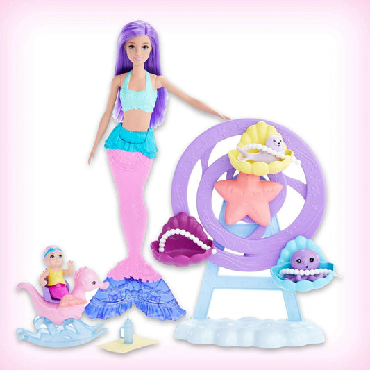 Mermaid Doll, Nurturing Playset With Merbaby, Octopus and Seal - Medaid International