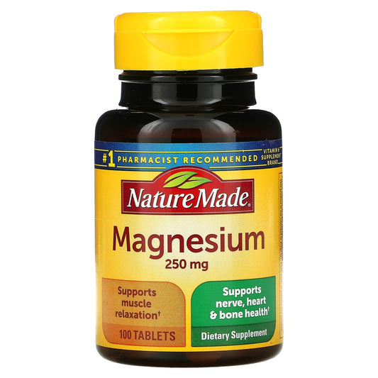 Nature Made, Magnesium, 250 mg, 100 Tablets - Medaid International