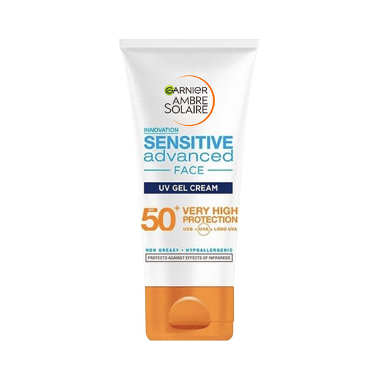 Garnier Ambre Solaire Sensitive Advanced Face SPF 50+ UV Gel Cream 50ml - Medaid - Lebanon
