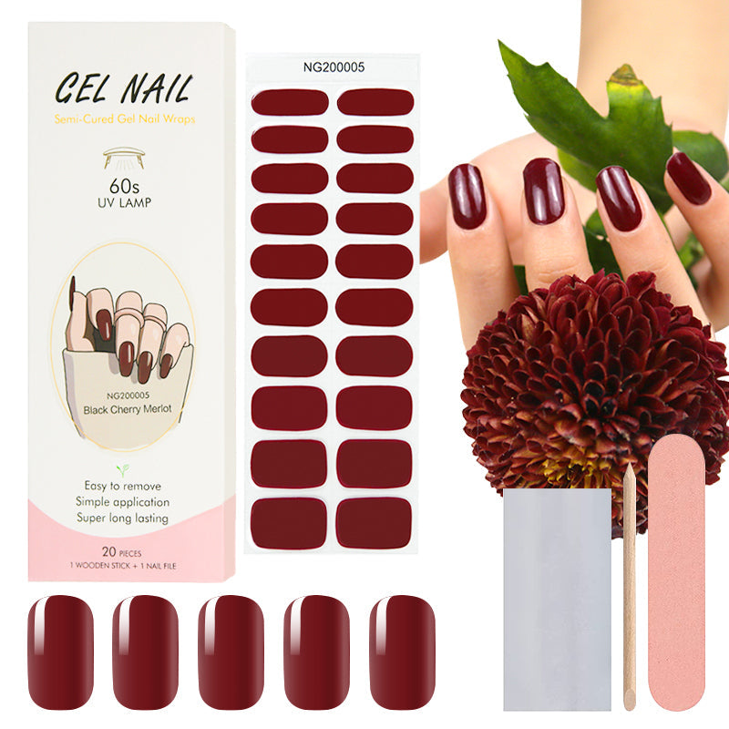 UV Gel Nail Wraps + FREE Portable UV Nails Lamp