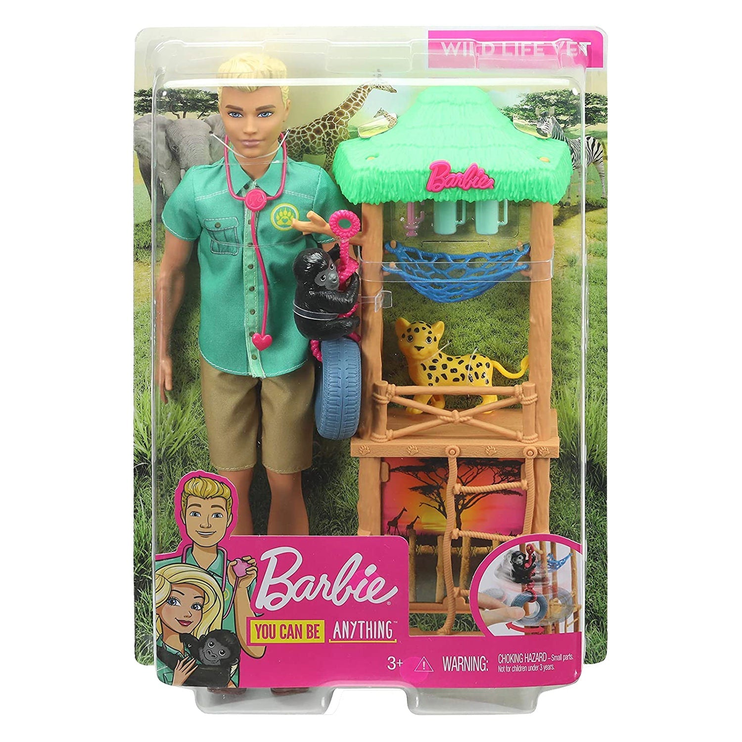 Barbie Ken Wildlife Vet Playset, Assorted - Medaid International