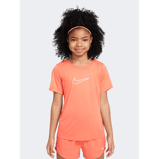 Nike One Fitted Girls Training T-Shirt Magic Ember - Medaid International