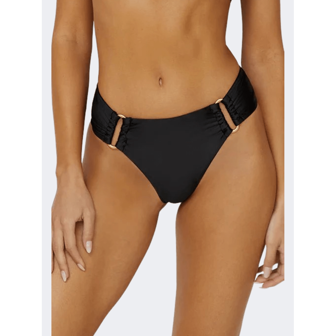 Pq Swim Nightfall Detail Fanned Bottoms Women Beach Slip Black - Medaid International