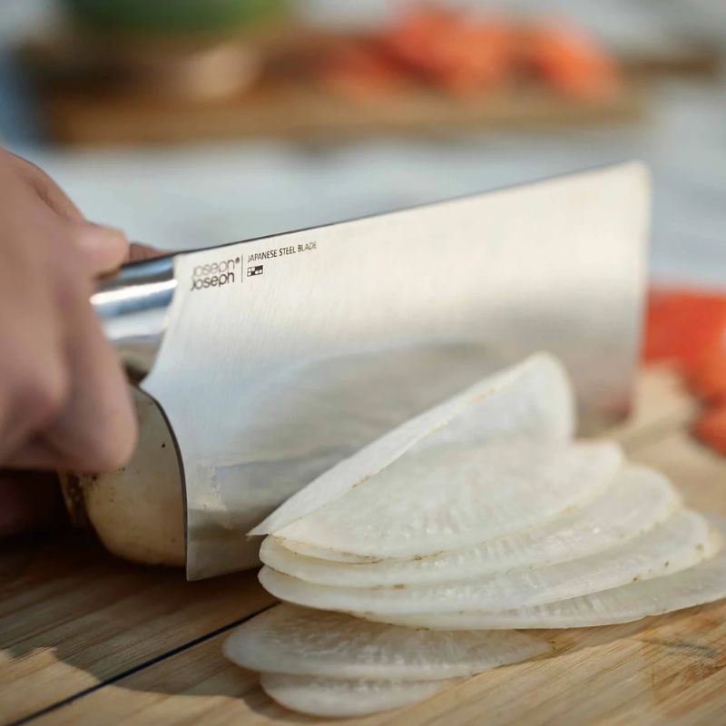 Joseph Joseph Elevate™ Fusion 5-piece Knife & Scissor Set with Beechwood Block - Medaid International