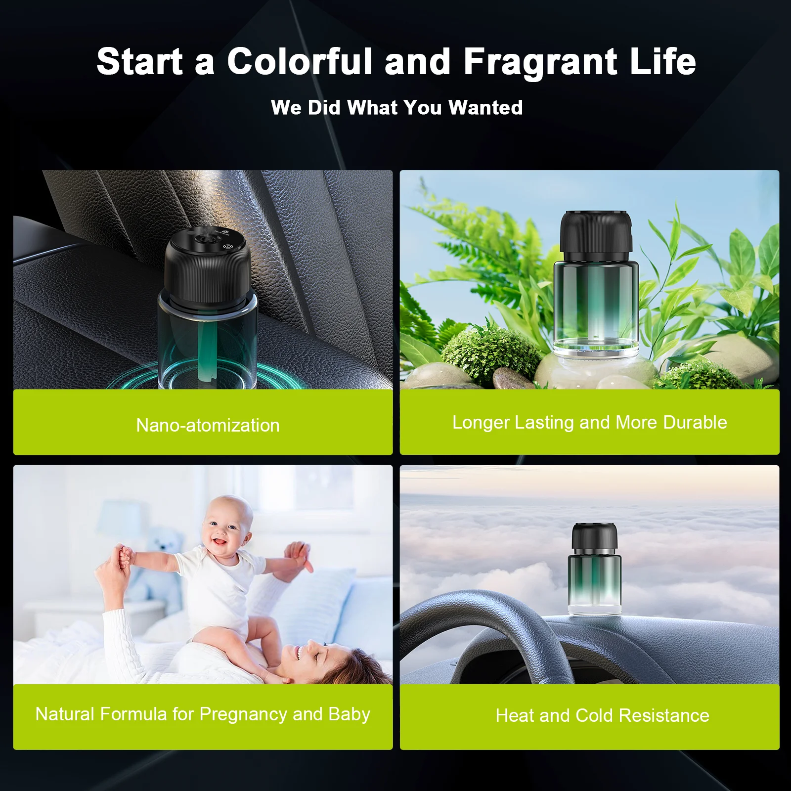 Car Humidifier Fragrance With Laser Light - Medaid International