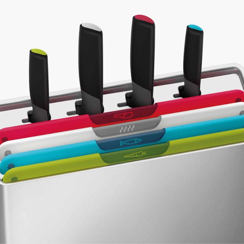 Joseph Joseph Folio™ Icon Plus Multicolour 8-piece Knife & Chopping Board Set - Medaid International