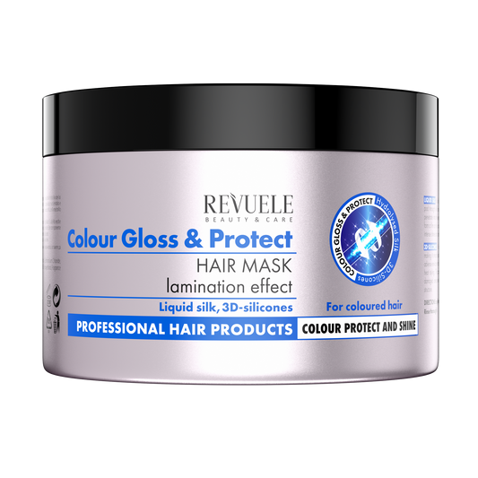 REVUELE HAIR MASK COLOR GLOSS & PROTECT FOR COLOURED HAIR 500ml - Medaid - Lebanon