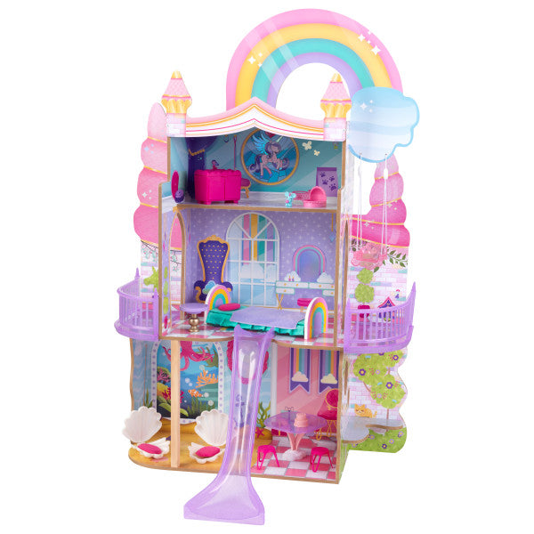 Rainbow Dreamers Unicorn Mermaid Dollhouse with EZ Kraft Assembly By Kidkraft - Medaid International