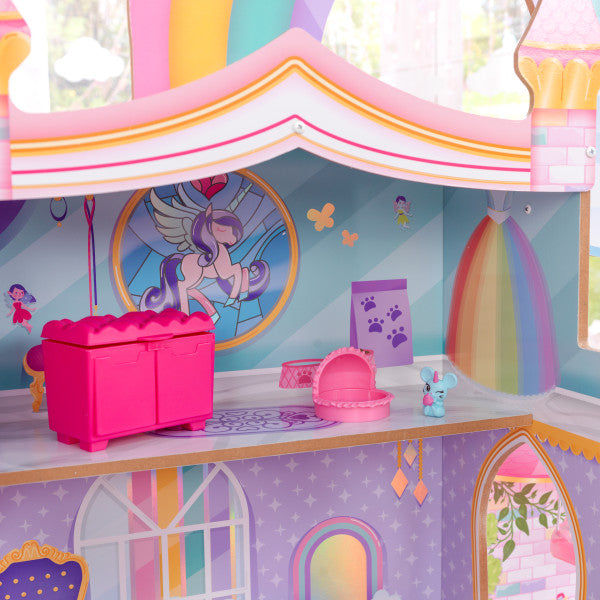 Rainbow Dreamers Unicorn Mermaid Dollhouse with EZ Kraft Assembly By Kidkraft - Medaid International