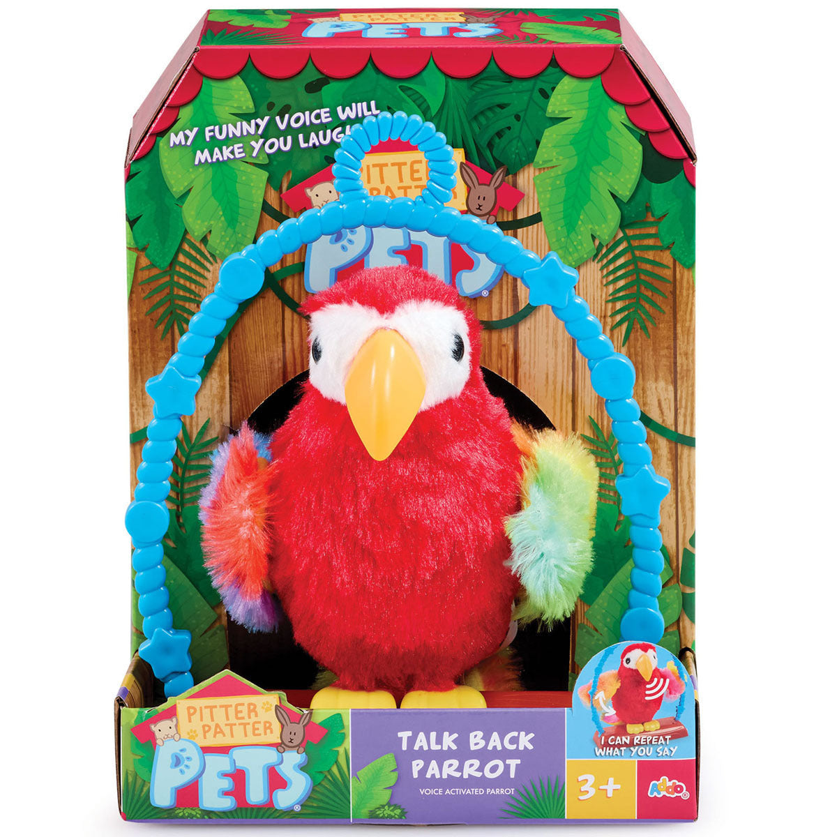 Pitter Patter Pets Talk Back Parrot Electronic Pet - Medaid International