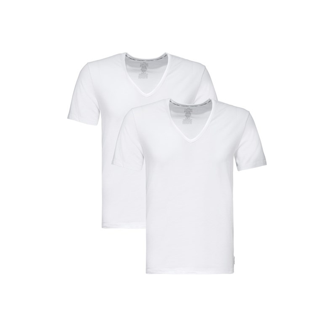 Calvin Klein Underwear 2 pack V-Neck in White - Medaid International