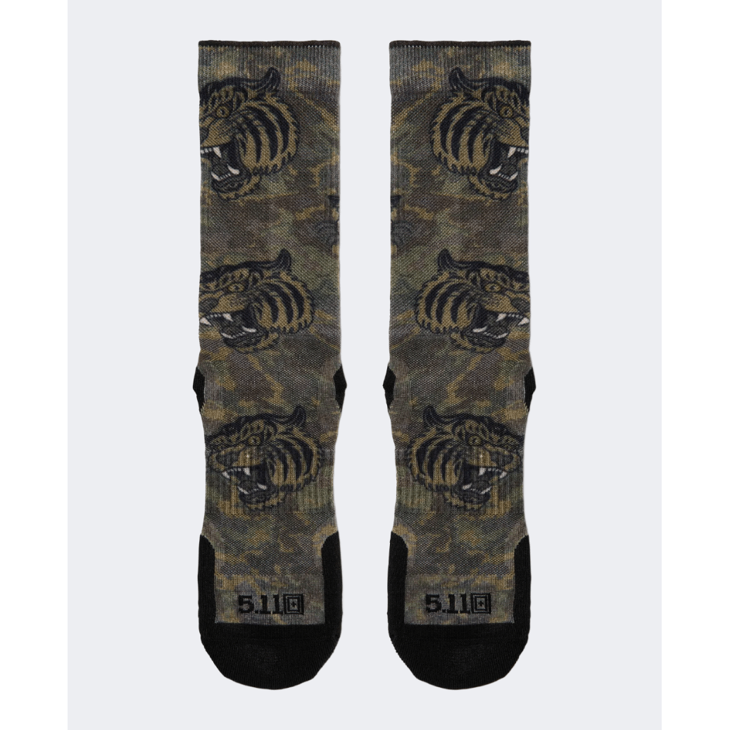 5-11 Tiger Axe Men Tactical Sock Covert Green - Medaid International