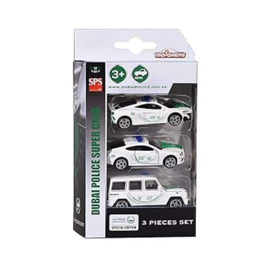 DUBAI POLICE 3 PCS SET, 2-ASST by MAJORETTE (Random Set) - Medaid International