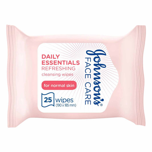 Johnson's Facial Wipes Micellar Refreshing Normal Pink - 25 Wipes - Medaid