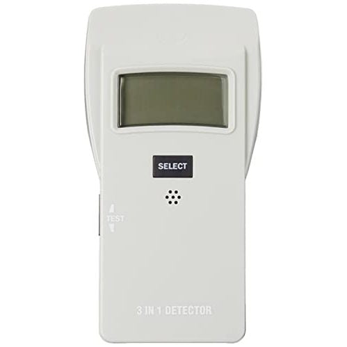 Amazon Basics - 3-in-1 Deep-Detection Stud Finder with LCD Screen, White