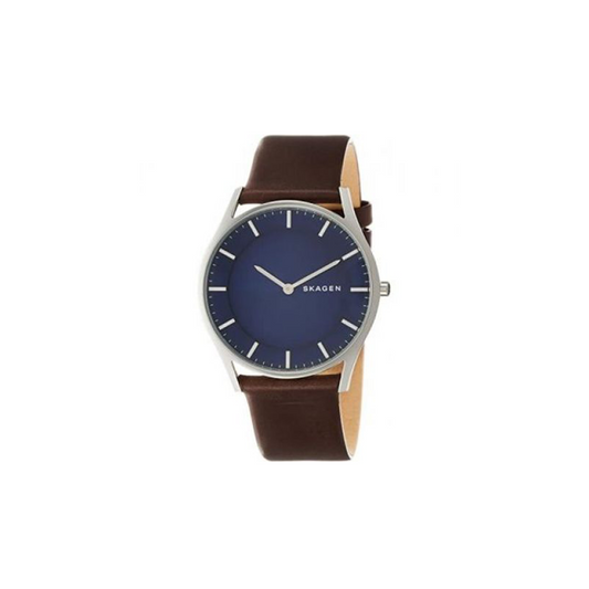 Skagen Holst Blue Dial Brown Leather Men's Watch - Medaid International