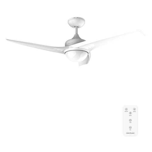 Cecotec - EnergySilence Aero 550 Ceiling Fan with LED Light, 3 Blades, Remote Control