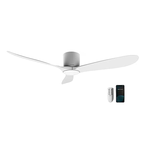 Cecotec - EnergySilence Aero 5400 Aqua Ceiling Fan with Wifi, Remote Control, IP44 Protection