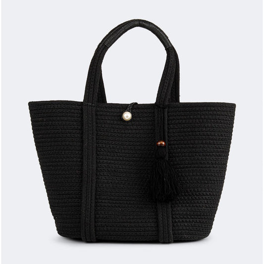 Oil And Gaz Chic Women Beach Bag Black - Medaid International