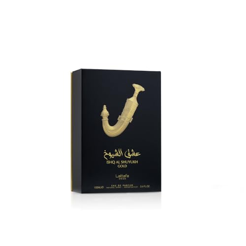 Lattafa Pride Ishq Al Shuyukh Gold for Unisex Eau de Parfum Spray, 3.4 Ounce - Medaid International