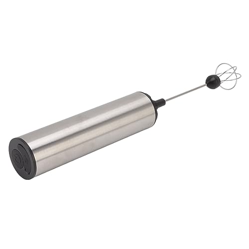 Euvaromex - Electric Milk Frother, Handheld Stainless Steel, Detachable Foamer for Smoothies & Cocktails