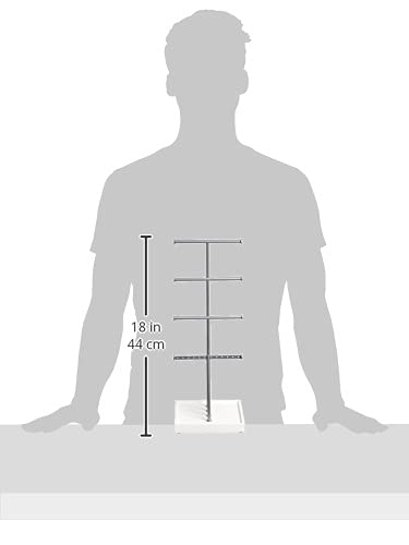 Amazon Basics Four-Tier Jewelry Tree Stand - White/Nickel - Medaid International