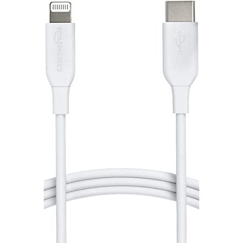 Amazon Basics - USB-C to Lightning Charger Cable, MFi Certified, 6ft, White